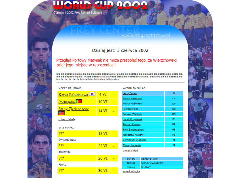 World Cup 2002 online game