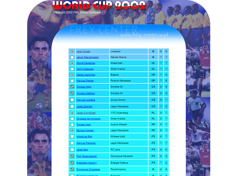 World Cup 2002 online game